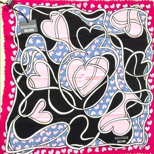 NWT Moschino silk scarf 24.5 by 24.5